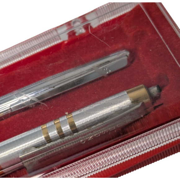 Vintage Sheaffer Snorkel Blue Chrome Mechanical Pencil and Hudson Pen Untested - Picture 13 of 13